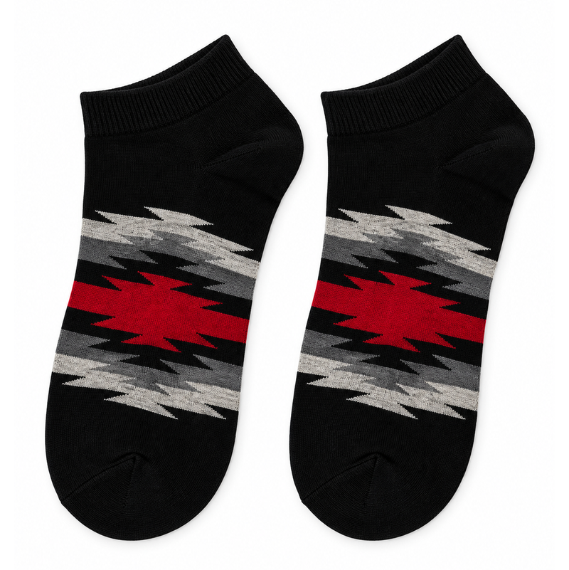 URBAN BRUSHSTROKE BLACK ANKLE SOCKS