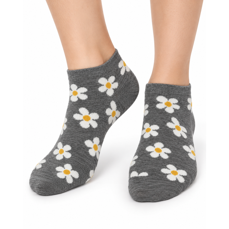 DAISY GREY ANKLE SOCKS