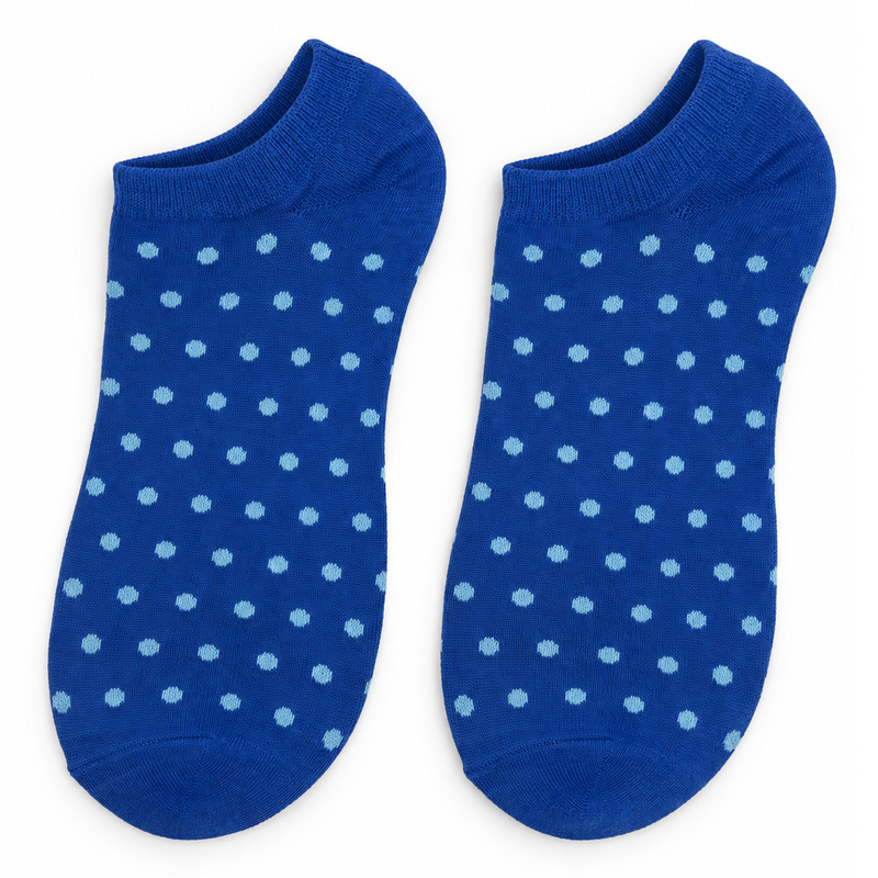 BLUE POLKA DOT ANKLE SOCKS