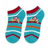 BREAKFAST TIME TURQUOISE ANKLE SOCKS