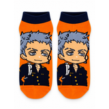 ORANGE ANIME PORTRAIT ANKLE SOCKS