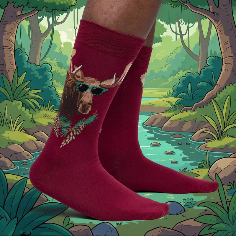 Easily A'Moose'd Crew Socks