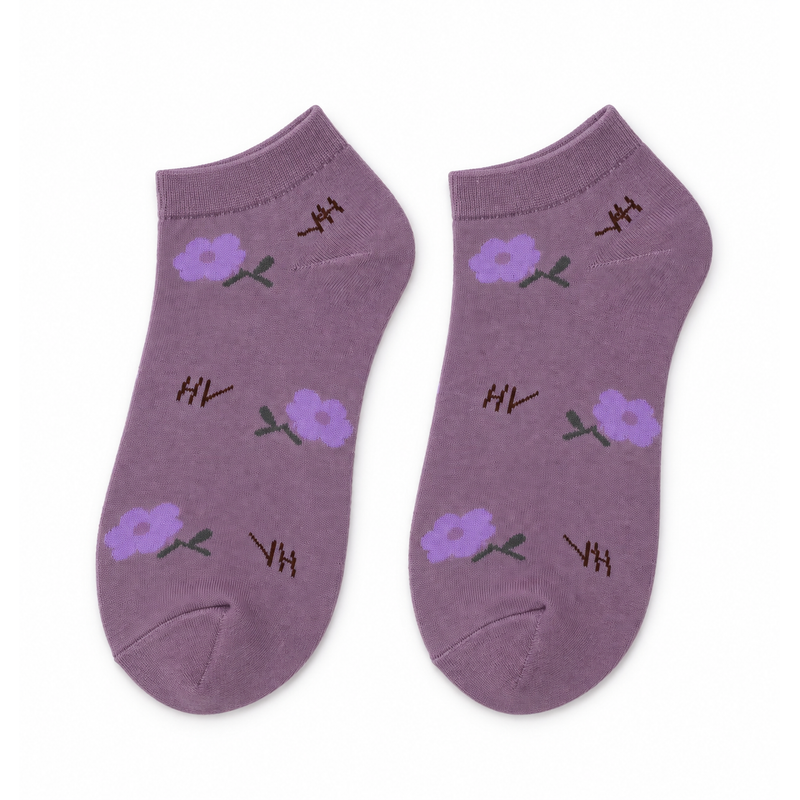 LAVENDER BLOOM ANKLE SOCKS