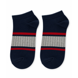 VARSITY STRIPE NAVY ANKLE SOCKS