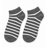 CLASSIC GREY STRIPE ANKLE SOCKS