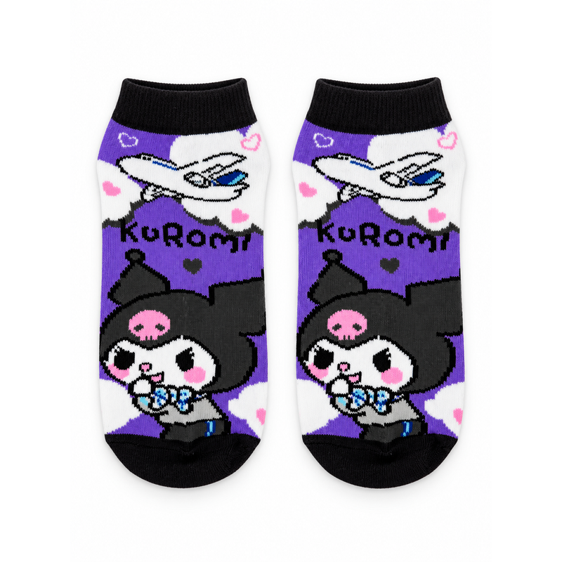KUROMI PURPLE HEARTS ANKLE SOCKS