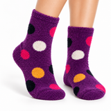 CONFETTI DOTS PURPLE COZY WARM SOCKS