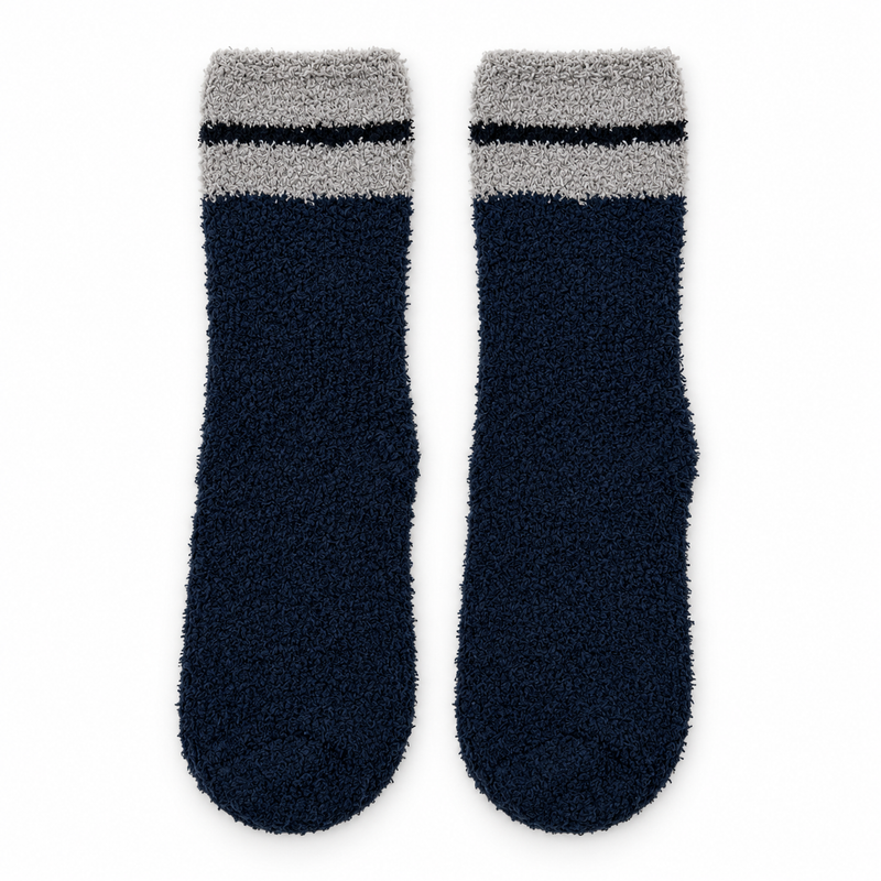 NAVY CLASSIC STRIPE COZY WARM SOCKS