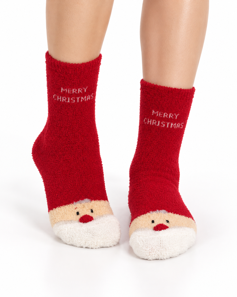 SANTA CLAUS RED COZY WARM SOCKS