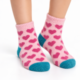 SWEETHEART PINK KIDS COZY WARM SOCKS (5-10YRS)