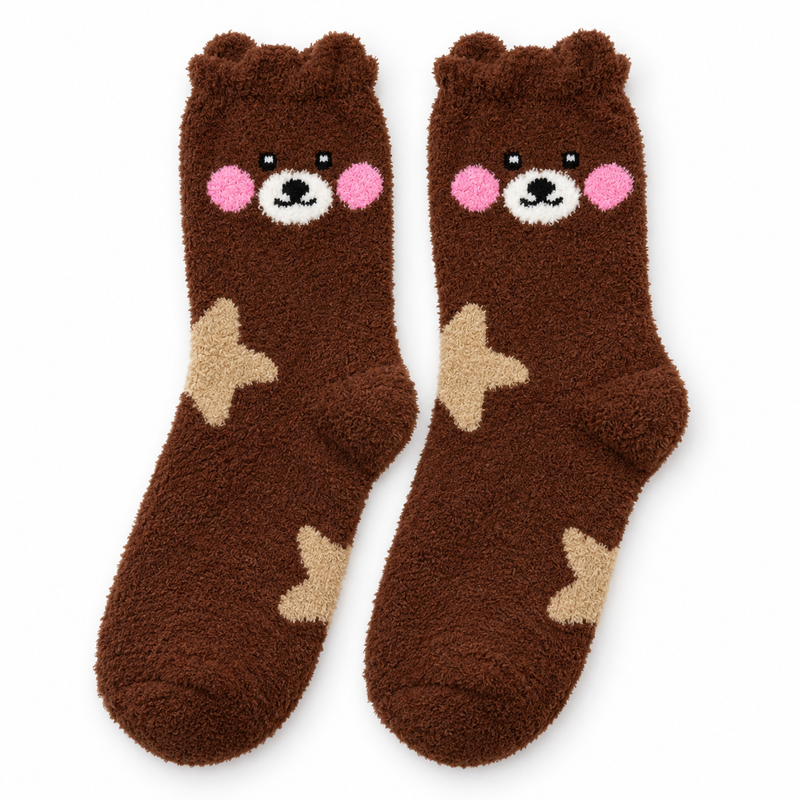 COCOA BEAR HUG COZY WARM SOCKS