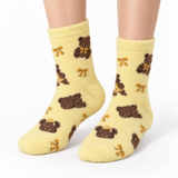 HONEY BEAR YELLOW COZY WARM SOCKS