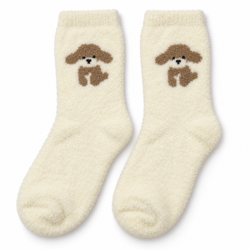 CUDDLE PUP CREAM COZY WARM SOCKS