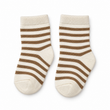 COCOA STRIPE BABY SOCKS (0-6 MONTHS)