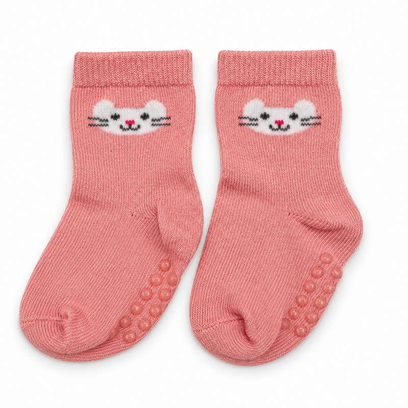CORAL KITTY ANTI SLIP SOCKS (6-24 MONTHS)