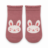 DUSTY ROSE BUNNY SOCKS (6-24 MONTHS)