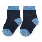 SPORTY NAVY & SKY BLUE BABY SOCKS(0-6 MONTHS)