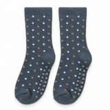 SLATE BLUE MINI DOT ANTI SLIP SOCKS (6-24 MONTHS)