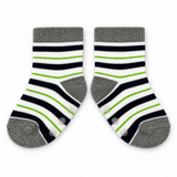 NAVY LIME STRIPE ANTI SLIP SOCKS (6-24 MONTHS)