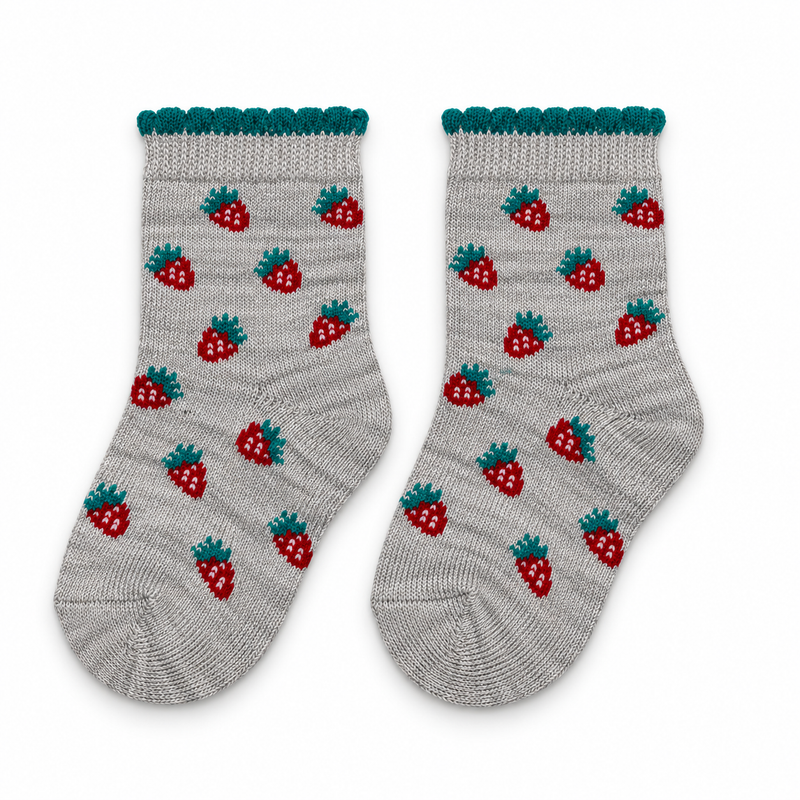 SWEET STRAWBERRY BABY SOCKS (0-6 MONTHS)