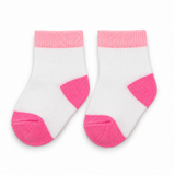 PINK POP CONTRAST BABY SOCKS (0-6 MONTHS)