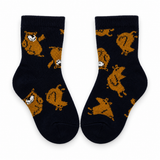 PLAYFUL BROWN BEARS NAVY SOCKS (6-24 MONTHS)