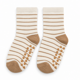CARAMEL STRIPES CREAM ANTI SLIP SOCKS (6-24 MONTHS)