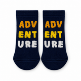 ADVENTURE LETTERING NAVY SOCKS (6-24 MONTHS)