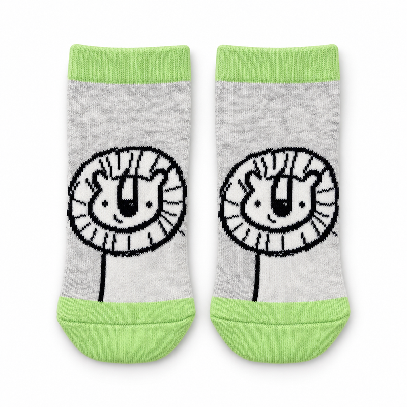 HAPPY LION LIME TRIM SOCKS (6-24 MONTHS)