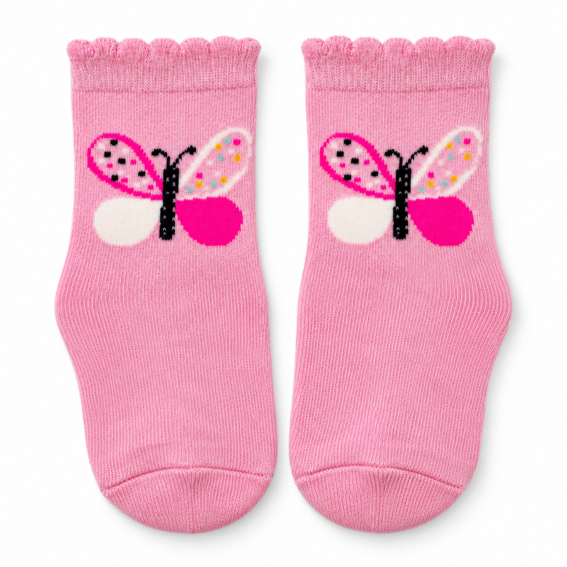 FLUTTER BUTTERFLY BABY SOCKS (0-6 MONTHS)