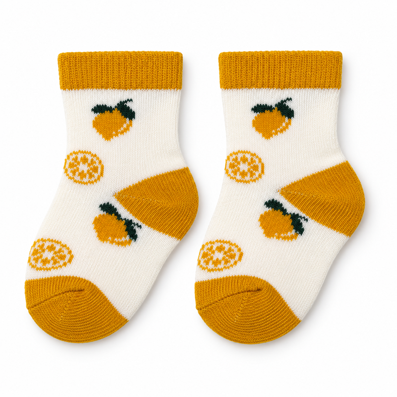 SUNNY LEMON BABY SOCKS (0-6 MONTHS)
