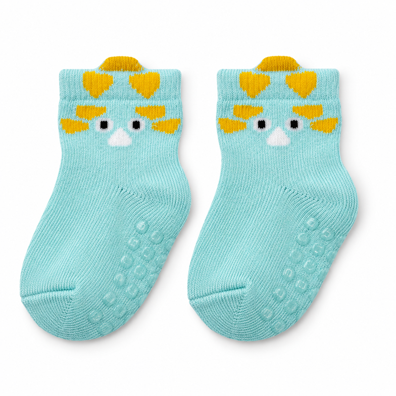 DINO BUDDY BABY GRIP SOCKS (0-6 MONTHS)