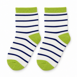 LIME POP NAVY STRIPE KIDS SOCKS (5-10 YEARS)