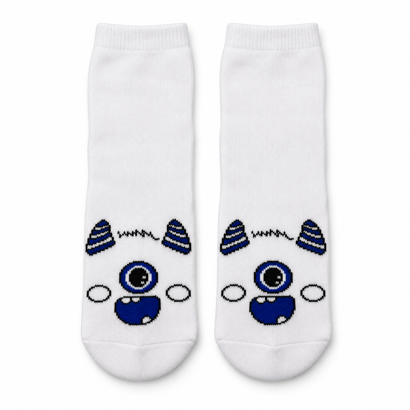 BLUE-EYED PANDA FACE KIDS SOCKS (5-10 YEARS)