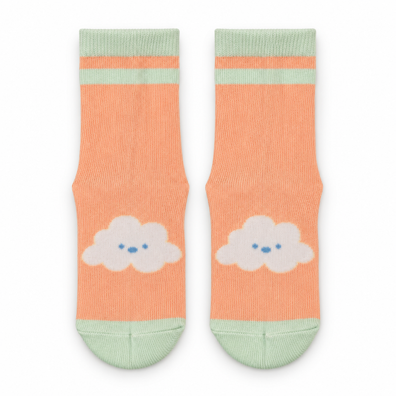 PEACH HAPPY CLOUD KIDS SOCKS (2-4 Years)
