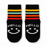 HELLO HAPPY FACE BLACK KIDS SOCKS (2-4 Years)