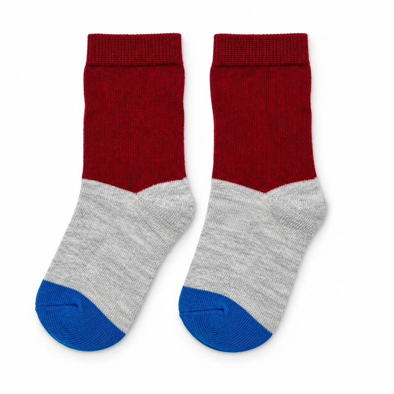 COLOR BLOCK CREW KIDS SOCKS (2-4 Years)