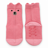 PINK BEAR FACE ANTI SLIP KIDS SOCKS (2-4 Years)