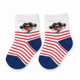 PIRATE ADVENTURE STRIPE BABY SOCKS (0-6 MONTHS)