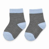 SKY BLUE HEEL GREY SOCKS (6-24 MONTHS)
