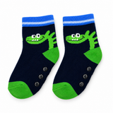 HAPPY CROCODILE NAVY ANTI SLIP SOCKS (6-24 MONTHS)