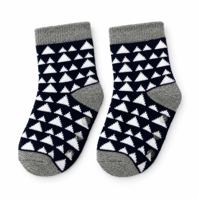 TINY MOUNTAINS NAVY ANTI SLIP SOCKS (6-24 MONTHS)