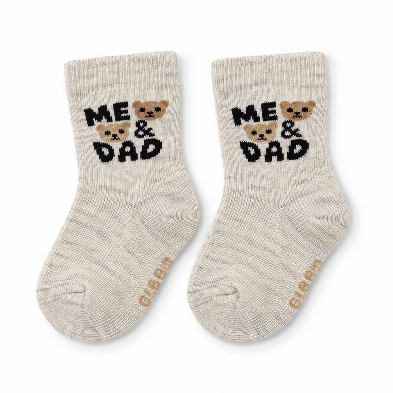 ME AND DAD TEDDY SOCKS (6-24 MONTHS)