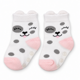 WINKING PUPPY PINK-TOE ANTI SLIP SOCKS (6-24 MONTHS)