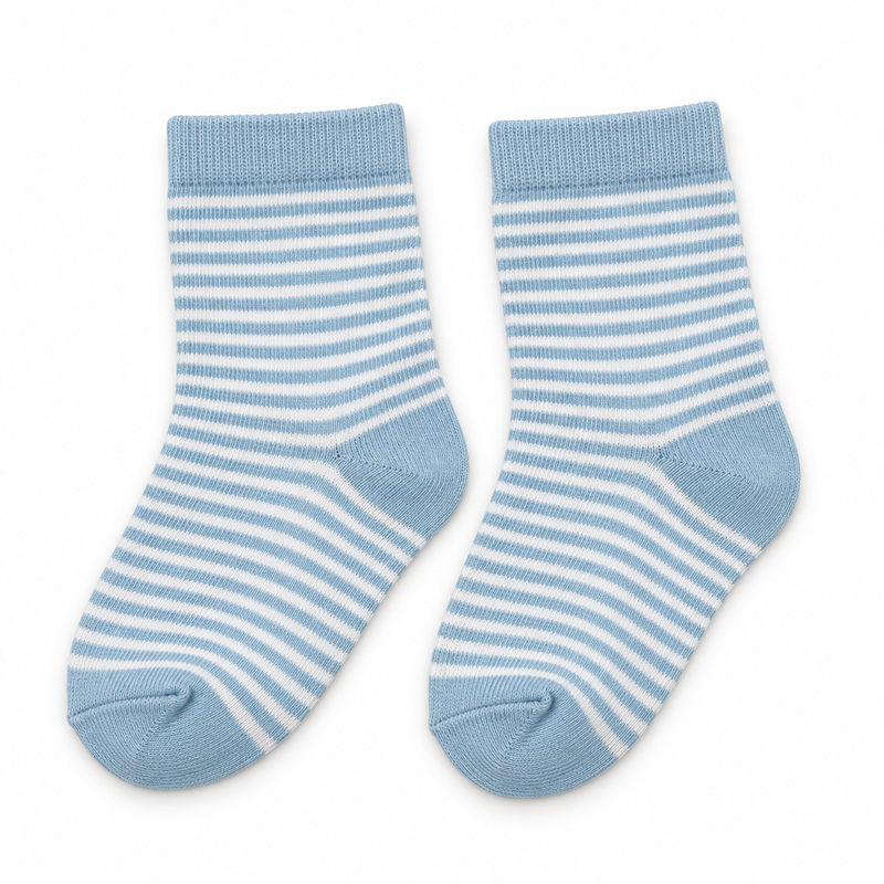 SKY BLUE PINSTRIPE SOCKS (6-24 MONTHS)