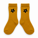 MUSTARD BLOOM CREW SOCKS (6-24 MONTHS)