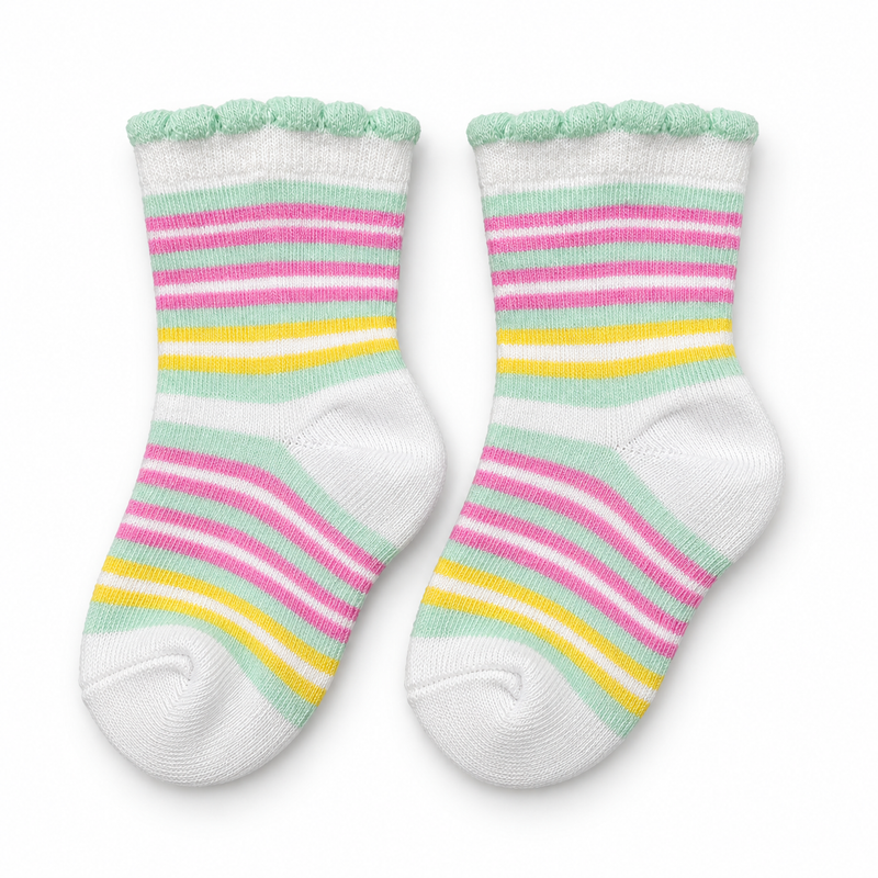 PASTEL RAINBOW RUFFLE SOCKS (6-24 MONTHS)