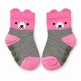 PINK PEEKABOO BEAR ANTI SLIP SOCKS (6-24 MONTHS)