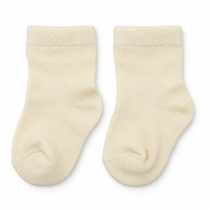 CLASSIC IVORY RIBBED SOCKS (6-24 MONTHS)