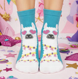 LLAMA DIVA LIGHT-UP FUZZY SOCKS